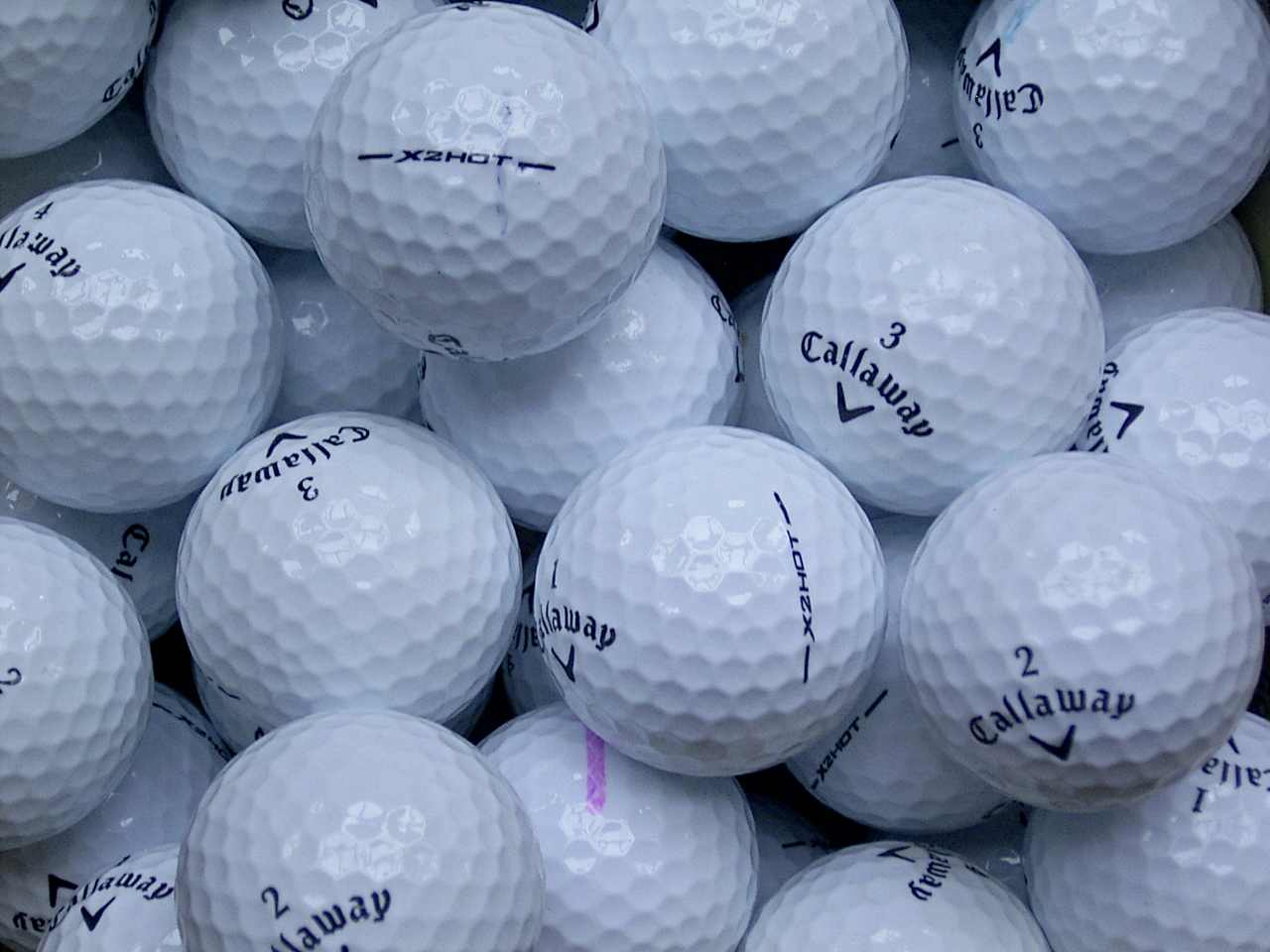 Callaway X2 Hot Lakeballs - gebrauchte X2 Hot Golfbälle AAA/AAAA-Qualität