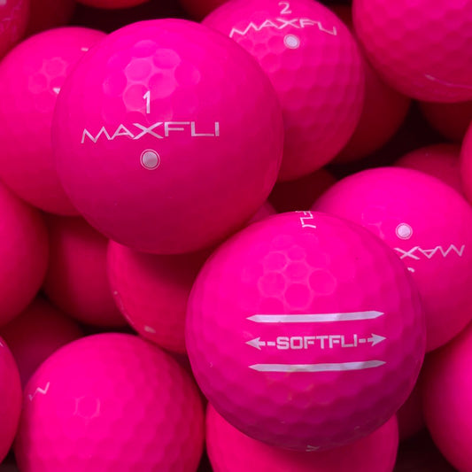 Maxfli SoftFli Matt Pink Lakeballs - gebrauchte SoftFli Matt Pink Golfbälle 