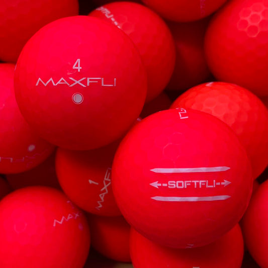 Maxfli SoftFli Matt Rot Lakeballs - gebrauchte SoftFli Matt Rot Golfbälle 