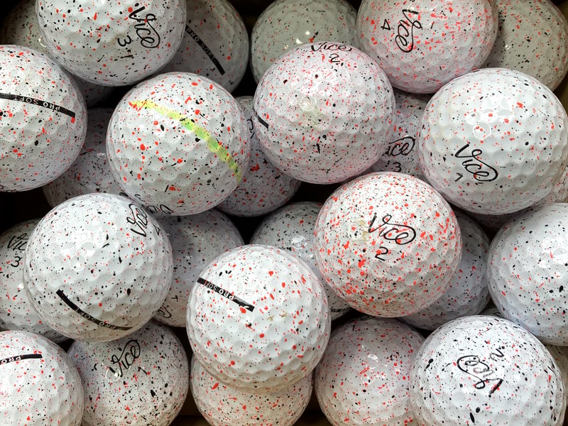 Vice Pro Soft Drip Red Lakeballs - gebrauchte Pro Soft Drip Red Golfbälle AA/AAA-Qualität