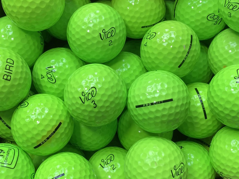 Vice Pro Soft Lime Lakeballs - gebrauchte Pro Soft Lime Golfbälle AAA/AAAA-Qualität