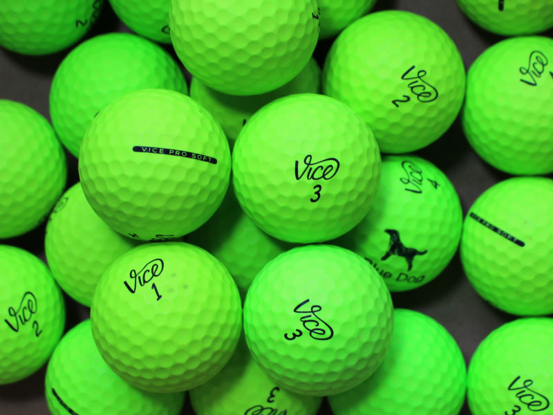 Vice Pro Soft Lime Matt Lakeballs - gebrauchte Pro Soft Lime Matt Golfbälle AAA/AAAA-Qualität