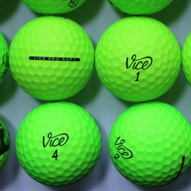 Vice Pro Soft Lime Matt Lakeballs - gebrauchte Pro Soft Lime Matt Golfbälle 